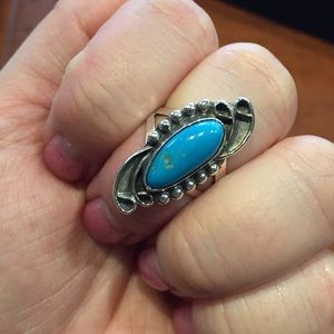 Turquoise sterling vintage ring